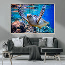 Underwater Sea Turtle Wall Art Canvas Print – Vibrant Ocean