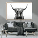 Highland Wall Art Canvas Print – Minimalist Black and White by MyGreatCanvas | Canvas Wall Art Prints | Photo Prints & Wall Decor
