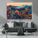 Colorful Abstract Landscape Wall Art Print Canvas - Vibrant