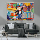 Pop Art Monopoly Man Canvas Wall Art Print - Bold and