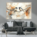 Abstract Watercolor Chickadee Bird Canvas Wall Art Print - by MyGreatCanvas | Canvas Wall Art Prints | Photo Prints & Wall Decor