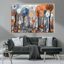 Abstract Winter Landscape Canvas Wall Art Print - Large