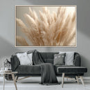 Pampas Grass Canvas Wall Art - Elegant Neutral Decor for