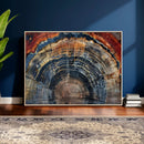 Abstract Tree Ring Wall Art Canvas Print – Colorful Framed