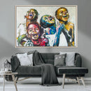 Shai Yossef Style Canvas Art - Joyful African Black Kids