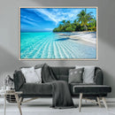 Tropical Beach Wall Art Canvas Print - Serene Ocean