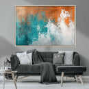 Vintage Abstract Print - Bold Teal and Orange Canvas Wall by MyGreatCanvas | Canvas Wall Art Prints | Photo Prints & Wall Decor