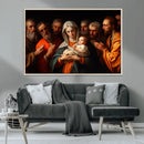 Religious Canvas Wall Art Print - Madonna and Child with