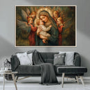 Mary Jesus Canvas Wall Art Print - Madonna and Child with
