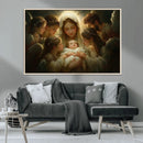 Mary Jesus Canvas Wall Art Print - Madonna and Child with