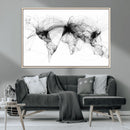 Abstract World Map Wall Art – Framed Geometric Line Canvas by MyGreatCanvas | Canvas Wall Art Prints | Photo Prints & Wall Decor