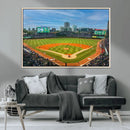 Wrigley Field Chicago Cubs Panoramic Canvas Print –