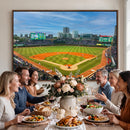 Wrigley Field Chicago Cubs Panoramic Canvas Print –