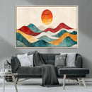 Southwest Mountain Wall Art Canvas Print – Boho Triptych