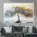 Golden and Silver Tree Wall Art – Framed Elegant Leaves by MyGreatCanvas | Canvas Wall Art Prints | Photo Prints & Wall Decor