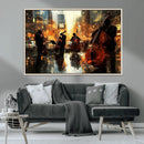 Jazz Wall Art Canvas Print – Colorful Musical Instrument