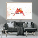 Cardinal Bird Canvas Wall Art - Male and Female Cardinal by MyGreatCanvas | Canvas Wall Art Prints | Photo Prints & Wall Decor