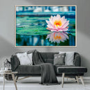Lotus Flower Wall Art Canvas Print, Water Lily Large Wall