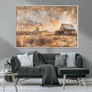 Rustic Farmhouse Wall Art Canvas Print | Barn and Field