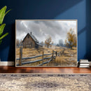 Rustic Autumn Farmhouse Wall Art Canvas Print – Serene