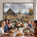 Rustic Autumn Farmhouse Wall Art Canvas Print – Serene