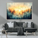 Abstract Forest Wall Art Print- Serene Nature Canvas Print