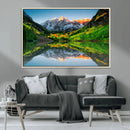 Maroon Bells Lake Wall Art Canvas Print – Framed Majestic