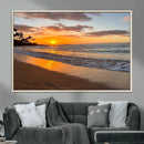 Tropical Beach Wall Art – Framed Sunset Ocean Canvas by MyGreatCanvas | Canvas Wall Art Prints | Photo Prints & Wall Decor