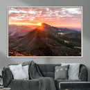 Mountain Sunrise Wall Art – Framed Alpine Ridge Canvas by MyGreatCanvas | Canvas Wall Art Prints | Photo Prints & Wall Decor