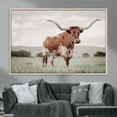 Texas Longhorn Wall Art – Framed Spotted Cattle Canvas by MyGreatCanvas | Canvas Wall Art Prints | Photo Prints & Wall Decor
