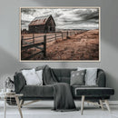 Rustic Barn Wall Art Canvas Print – Framed Moody Field Scene by MyGreatCanvas | Canvas Wall Art Prints | Photo Prints & Wall Decor