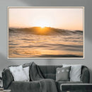 Calm Water Wall Art – Framed Sunset Waves Canvas Artwork, by MyGreatCanvas | Canvas Wall Art Prints | Photo Prints & Wall Decor