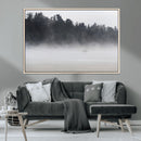 Surfer Fog Wall Art Canvas Print – Framed Foggy Beach Scene by MyGreatCanvas | Canvas Wall Art Prints | Photo Prints & Wall Decor