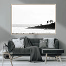 Surfer Cliffs Wall Art Canvas Print – Framed Black White by MyGreatCanvas | Canvas Wall Art Prints | Photo Prints & Wall Decor