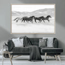 Wild Horses Running Wall Art Canvas Print, Framed Black by MyGreatCanvas | Canvas Wall Art Prints | Photo Prints & Wall Decor