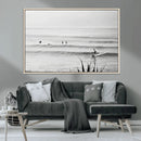 Surfer Silhouette Wall Art – Framed Calm Ocean Canvas by MyGreatCanvas | Canvas Wall Art Prints | Photo Prints & Wall Decor