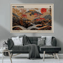 Modern Japanese Wall Art Canvas Print – Framed Abstract
