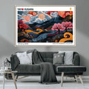 Modern Japanese Wall Art Canvas Print – Framed Abstract