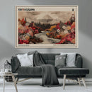 Modern Japanese Wall Art Canvas Print – Framed Abstract
