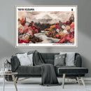 Modern Japanese Wall Art Canvas Print – Framed Abstract