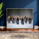 Bison Herd Wall Art Canvas Print, Framed Rustic Wildlife by MyGreatCanvas | Canvas Wall Art Prints | Photo Prints & Wall Decor