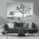 Joshua Trees Wall Art Canvas Print – Framed Black White