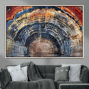 Tree Rings Wall Art Canvas Print – Framed Petrified Wood