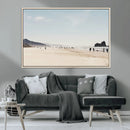 Minimalist Beach Wall Art Canvas Print – Framed Coastal