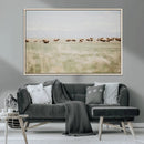 Bison Herd Wall Art Canvas Print – Framed Western Bison