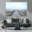 Beach Boardwalk Wall Art Canvas Print – Framed Coastal