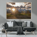 Snowy Peaks Wall Art Canvas Print – Rustic Mountain