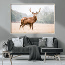 Vintage Wildlife Wall Art Canvas Print – Misty Landscape