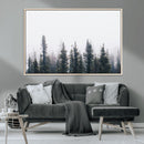 Foggy Forest Wall Art Canvas Print – Framed Misty Pines