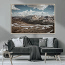 Mountain Landscape Wall Art Canvas Print – Framed Snowy